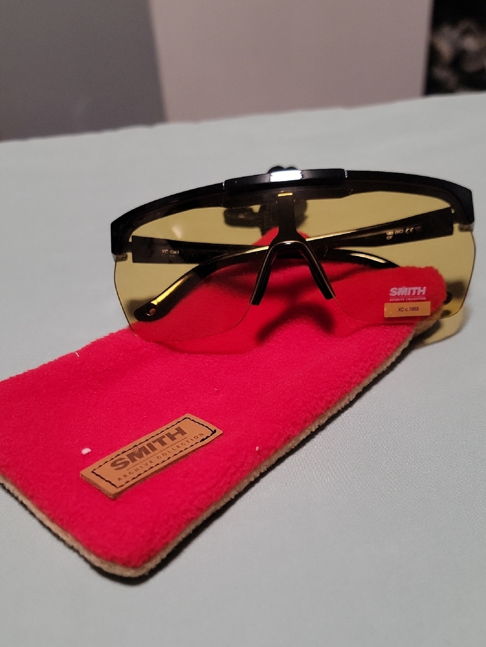 SMITH Men’s Black Frame Yellow Lens Sport Sunglasses